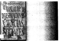 MANUAL DE INVESTIGACIÓN<br /><br />
EN CIENCIAS SOCIALES