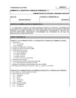 ADMINISTRACIÓN DE PEQUEÑAS Y MEDIANAS EMPRESAS